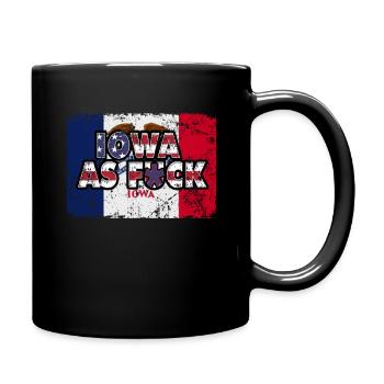 America US Flag State Flag Iowa - Tasse einfarbig - Schwarz - Rechts