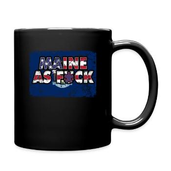 America US Flag State Flag Maine - Tasse einfarbig - Schwarz - Rechts