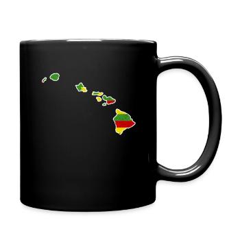 Carte terrestre Amérique État américain en détresse Hawaï - Mug uni - noir - Droite