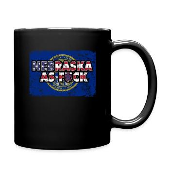 Amérique Drapeau de l’État des États-Unis Nebraska - Mug uni - noir - Droite