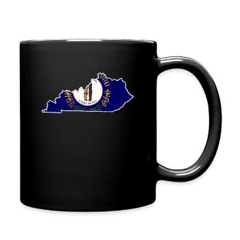 Land Map America US State Distressed Kentucky - Full Colour Mug - black - Right