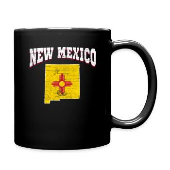 US America State Flag Land Map New Mexico - Tasse einfarbig - Schwarz - Rechts