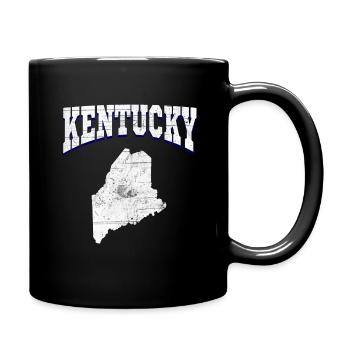 US America State Flag Land Map Maine - Full Colour Mug - black - Right