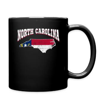 Carte terrestre du drapeau de l’État de l’Amérique des États-Unis Caroline du Nord - Mug uni - noir - Droite