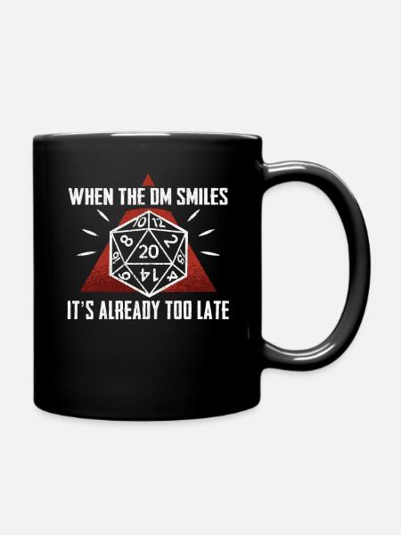 Critical Master Smile Dungeon Dice Rolling Dragon - Tasse einfarbig - Schwarz
