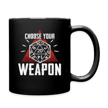 Weapon Critical Master Dungeon Dice Rolling Dragon - Full Colour Mug - black - Right
