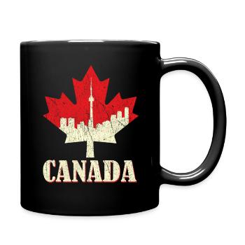 Maple Canada Love Proud Canadian Flag Canada Day - Tasse einfarbig - Schwarz - Rechts
