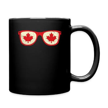 Glasses Canada Flag Proud Canadian Canada Day - Tasse einfarbig - Schwarz - Rechts