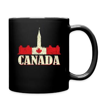 Canada Parliament Hill Proud Canadian Canada Day - Full Colour Mug - black - Right