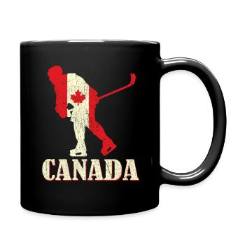 Hockey Sport Canada Flag Proud Canadian Canada Day - Tasse einfarbig - Schwarz - Rechts