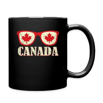 Eye Glasses Canada Flag Proud Canadian Canada Day - Tasse einfarbig - Schwarz - Rechts