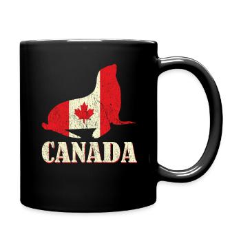 Canada Flag Seal Sea Proud Canadian Canada Day - Tasse einfarbig - Schwarz - Rechts