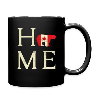 Home Canada Bear Proud Canadian Canada Day - Full Colour Mug - black - Right