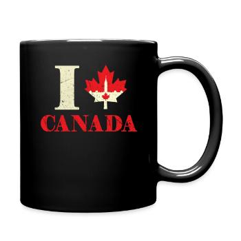 Hill Heart Canada Flag Proud Canadian Canada Day - Tasse einfarbig - Schwarz - Rechts