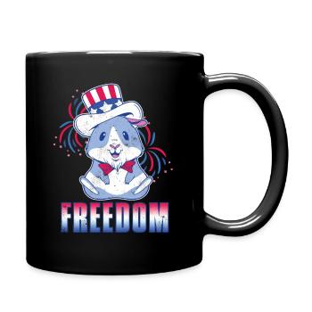 Freedom American Pig Guinea USA 4 juillet - Mug uni - noir - Droite