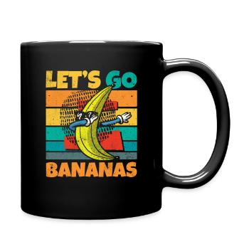 Vintage Let's Bananas Funny Dab Banana - Tasse einfarbig - Schwarz - Rechts