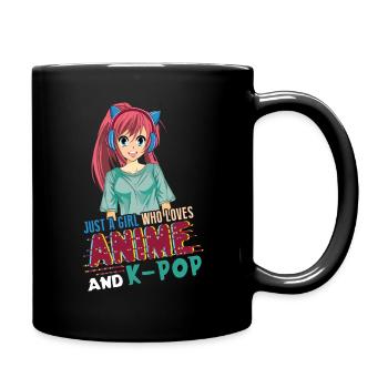 Vaporwave Japan Japanese Girl Love K-Pop Anime - Tasse einfarbig - Schwarz - Rechts