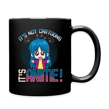 Vaporwave Japan Kawaii Not Cartoons It Is Anime - Tasse einfarbig - Schwarz - Rechts
