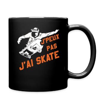 Skating Board Skate Skater Cannot I Skateboard - Tasse einfarbig - Schwarz - Rechts