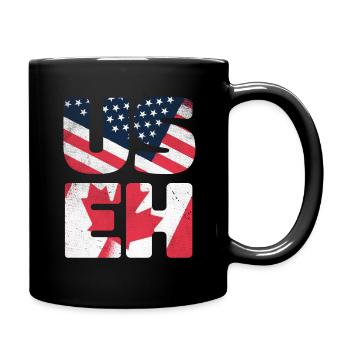American US Canada Flag Proud Canadian Canada Day - Tasse einfarbig - Schwarz - Rechts