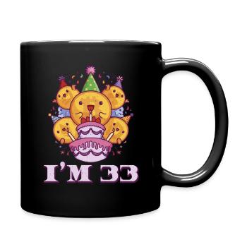 Age 33 Year Old Birth Born Cryptocurrency Money - Tasse einfarbig - Schwarz - Rechts