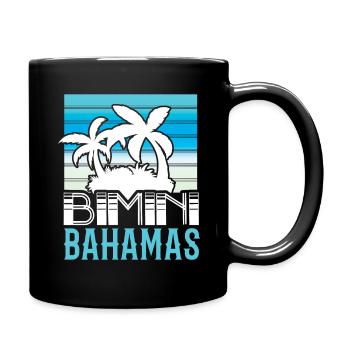 Retro Beach Bahamas 2022 Tropical Hello Summer - Tasse einfarbig - Schwarz - Rechts