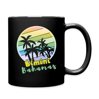 Vintage Beach Bahamas 2022 Tropical Hello Summer - Tasse einfarbig - Schwarz - Rechts