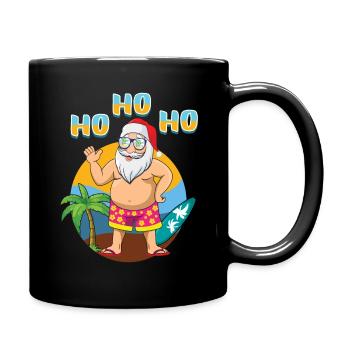 Island Beach Christmas Ho Ho Ho Santa Summer 2022 - Tasse einfarbig - Schwarz - Rechts