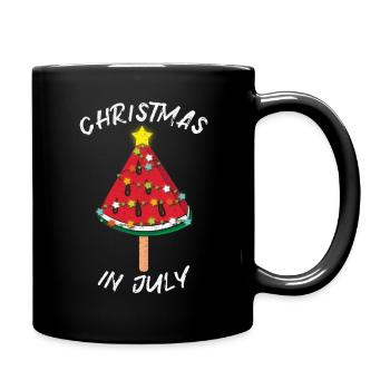 Plage Arbre de Noël Pastèque Juillet Été 2022 - Mug uni - noir - Droite