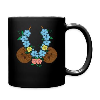 Plage 2022 Tropical Coconut Floral Summer - Mug uni - noir - Droite
