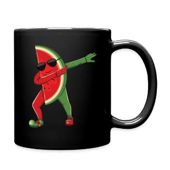 Plage 2022 Tropical Dabbing Pastèque Été - Mug uni - noir - Droite