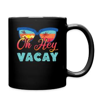 Sunglasses Hey Vacation 2022 Tropical Hello Summer - Full Colour Mug - black - Right