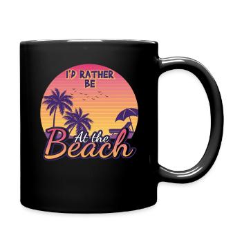 Vintage Rather Be At Beach 2022 Tropical Summer - Tasse einfarbig - Schwarz - Rechts