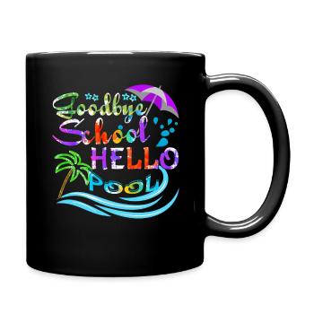 Bonjour Piscine Journée d’École Joyeux Dernier Cours - Mug uni - noir - Droite