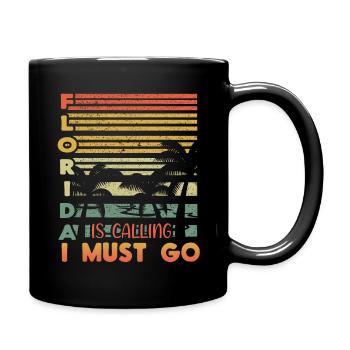 Retro Florida Vacation 2022 Tropical Hello Summer - Tasse einfarbig - Schwarz - Rechts