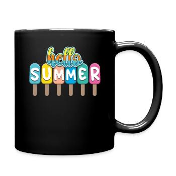 Beach 2022 Tropical Cream Ice Hello Summer - Tasse einfarbig - Schwarz - Rechts