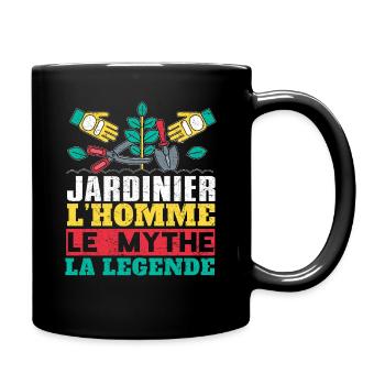 Hands Tools Man Legend Gardener Gardening Garden - Tasse einfarbig - Schwarz - Rechts