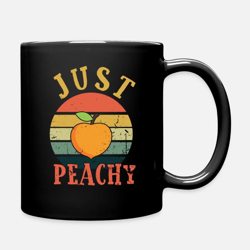 Retro Peach Beach 2022 Tropical Hello Summer - Tasse einfarbig - Schwarz