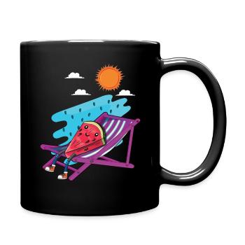 Watermelon Beach 2022 Tropical Hello Summer - Tasse einfarbig - Schwarz - Rechts
