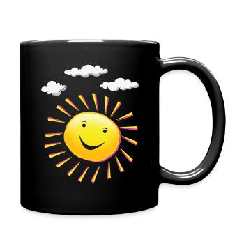 Smile Sun Cute Beach 2022 Tropical Hello Summer - Tasse einfarbig - Schwarz - Rechts