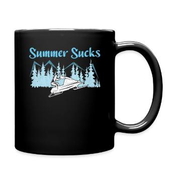 Beach 2022 Sucks Hate Summer Snow Boarding Snow - Tasse einfarbig - Schwarz - Rechts