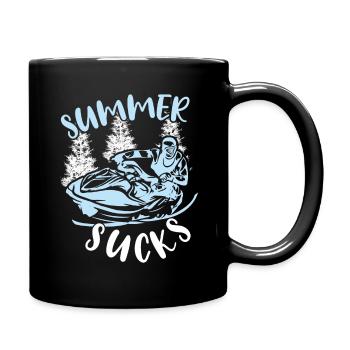Beach 2022 Sucks Summer Snow Boarding Snow - Tasse einfarbig - Schwarz - Rechts