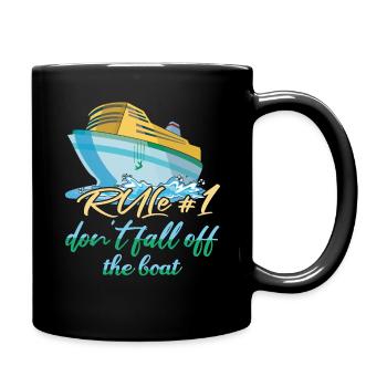Don't Fall Boat Kayak Pontoon Boating Summer - Tasse einfarbig - Schwarz - Rechts