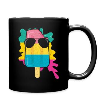 Beach 2022 Tropical Ice Pop Cream Beach Summer - Full Colour Mug - black - Right