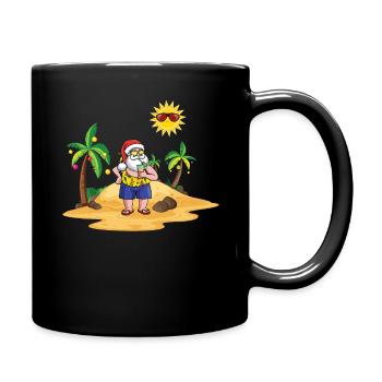 Island Beach Christmas Chilling Santa Summer 2022 - Tasse einfarbig - Schwarz - Rechts