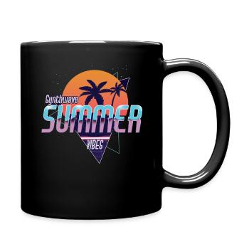 Vaporwave Vibes Tropical Hello Summer 2022 - Tasse einfarbig - Schwarz - Rechts