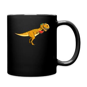 Beach 2022 Tropical Watermelon Dinosaur Summer - Tasse einfarbig - Schwarz - Rechts