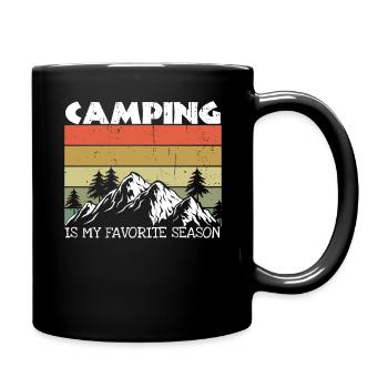 Retro Adventure Vacation Camp Camper Camping - Full Colour Mug - black - Right