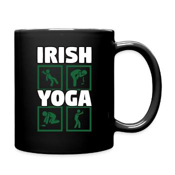 Drôle de yoga Temps Mandala Méditez Ivre Yoga irlandais - Mug uni - noir - Droite