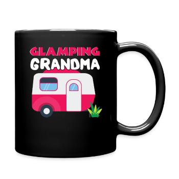 Adventure Vacation Glamp Grandma Grandmom Camping - Full Colour Mug - black - Right